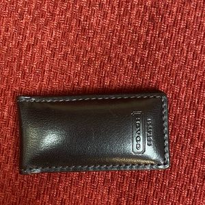 Mens coach money clip